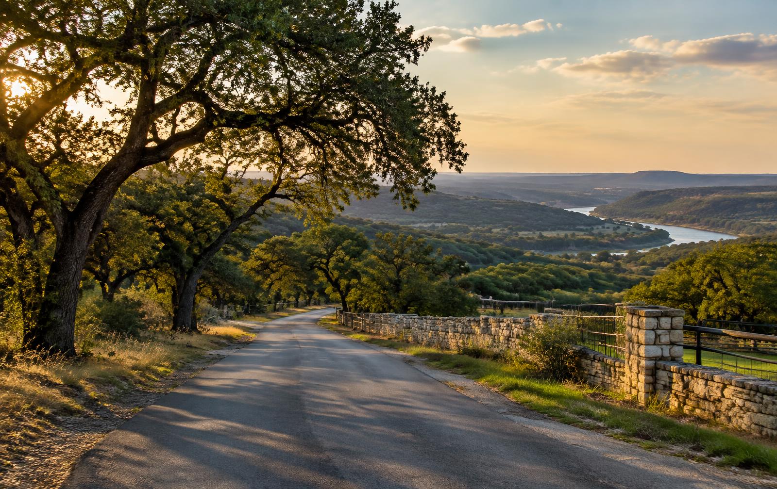 Hill Country landscape around Spicewood, Texas